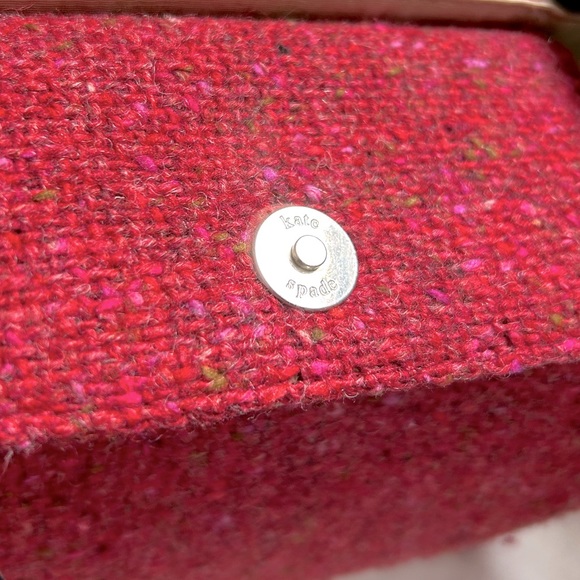 EUC Kate Spade vintage red tweed shoulder bag w/ dust bag β€οΈ - Picture 9 of 15